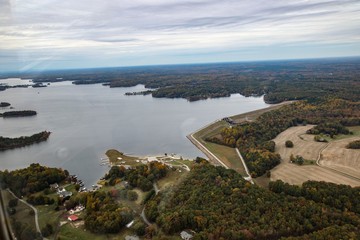 Aerial View of Lake Anna in Louisa County in Virginia, USA