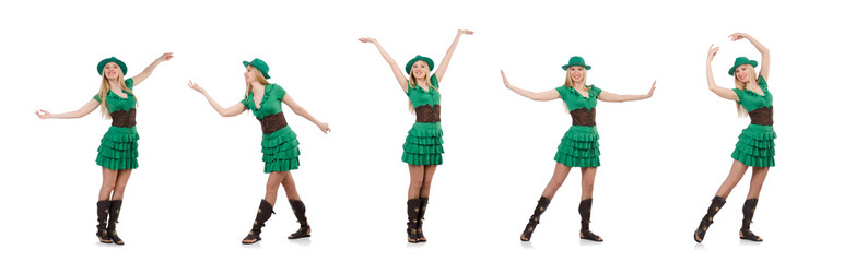 Woman in saint patrick concept