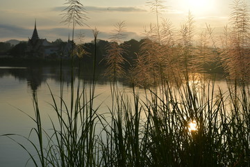 sunrise over lake