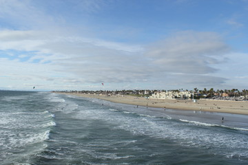 Ocean View of Waves and a Blue Sky