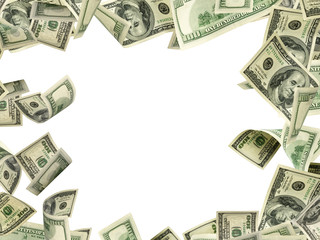 Dollar bill. Washington american cash. Usd money background. Money falling.