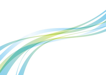 アブストラクト　滑らかな曲線　波　緑