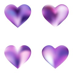 Collection of abstract backgrounds hearts.