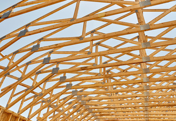 Construction Carpentry Raised Center Bay Truss Roof