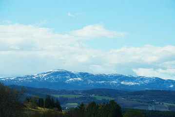 The mountain and lake view