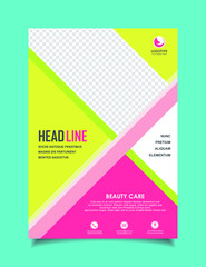 Spa and Salon Flyer Template, eye-catching flyer to promote a beauty spa treatment, nail care, establishment with high-quality layout and designs