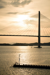 a bridge in Mokpo, South Korea on golden hour