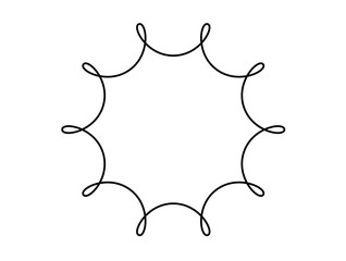 Spirograph abstract shape model illustration
