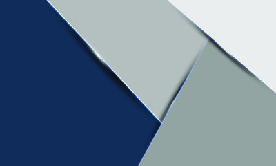 Blue and gray triangle overlap abstract background