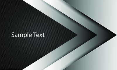 Black triangle shape overlap and simple text