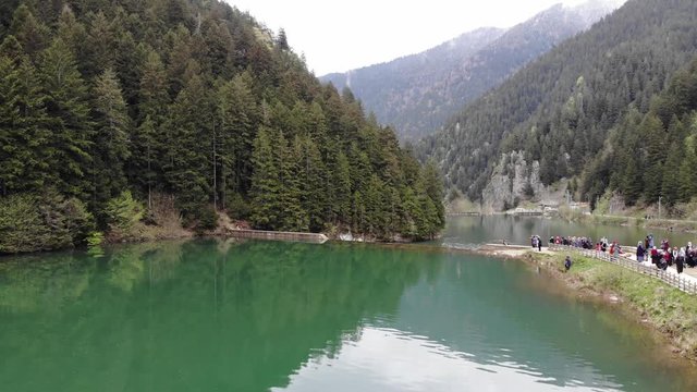 River on the Uzungol lake location near Trabzon city in Turkey