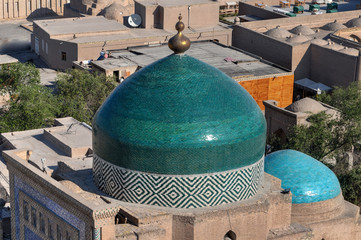 Islam Khoja Aerial View - Khiva, Uzbekistan