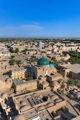 Islam Khoja Aerial View - Khiva, Uzbekistan