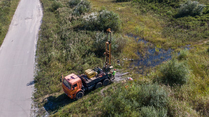 Mobile drilling rig for repair of oil and gas wells.