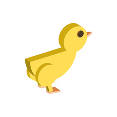 coloring icon of a little chicken