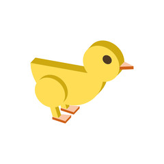 coloring icon of a little chicken