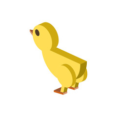 coloring icon of a little chicken