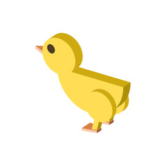 coloring icon of a little chicken