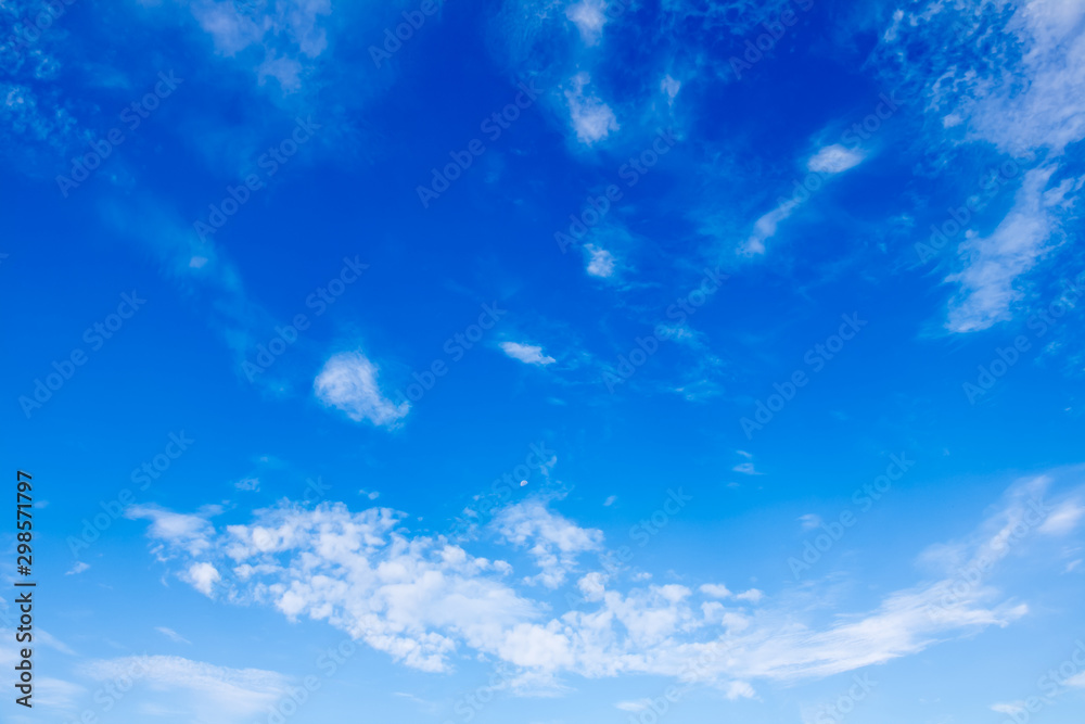 Wall mural beautiful of cloud on blue sky background at the summer season.