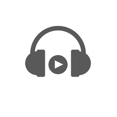headphone icon vector isolated on white background. earphones music symbol for your design, logo, application, UI.