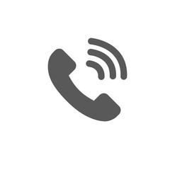 Phone icon vector isolated on white background. Telephone symbol for your design, logo, application, UI.