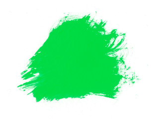 Green watercolor brush