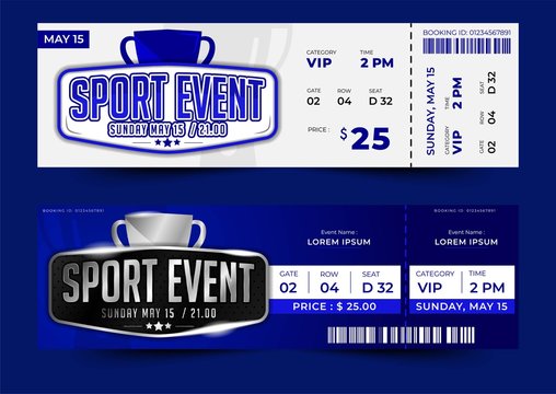 two option ticket or voucher design vector, conceptual design theme with simple layout and silver metal light abstract background and balance composition, editable and customize
