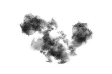 Cloud Isolated on white background,Smoke Textured,Abstract black