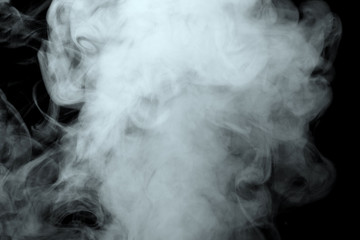 Abstract  powder or smoke isolated on black background