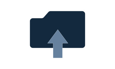 upload folder icon. flat illustration of upload folder vector icon for web