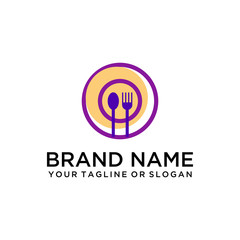 food & drink logo design vector template