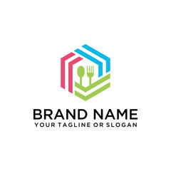 food & drink logo design vector template