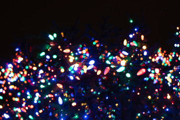 Shinny Christmas lights background