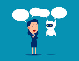 Human and robot communication. Business relationship concept, Artificial intelligence