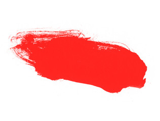 Abstract red watercolor splash brush