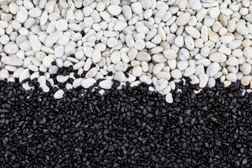 black and white Gravel pattern background