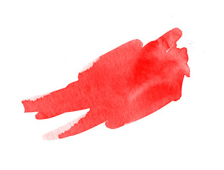 Abstract red paint blot background