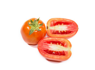 Fresh  tomato isolated on white background