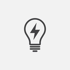 Vector image of lamp. Lightbulb icon design, LightBulb linear icon vector, Idea sign icon, solution icon, thinking concept design, Lighting Electric lamp, Electricity, shine, Trendy Flat style illustr