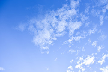 Blue sky and white clouds for background