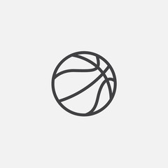 Simple element illustration from basketball in linear style, Basketball ball sign icon symbol design, Basketball ball icon, Flat vector illustration basketball ball