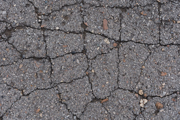 old broken cracked asphalt texture background