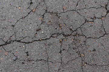 old broken cracked asphalt texture background