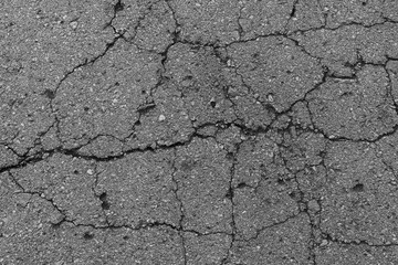 old broken cracked asphalt texture background