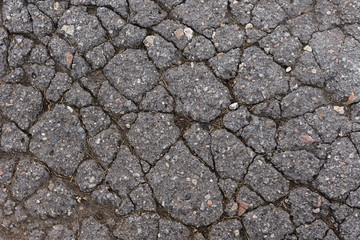 old broken cracked asphalt texture background