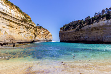 Famous cliffs with clouds near 12 Apostel, Great Ocean Road, Victoria, Australia