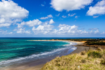 Fototapeta na wymiar Beautiful Blue Lagoon at the Great Ocean Road, Australia