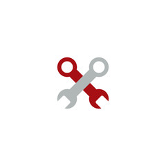 The best wrench icon. mechanical service tools vector illustration logo template. 