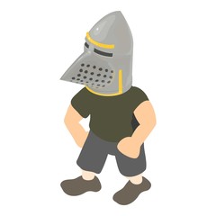 Medieval infantryman icon. Isometric illustration of medieval infantryman vector icon for web