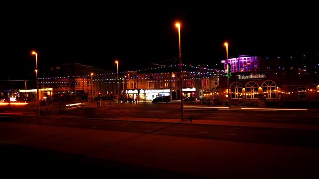Coorful timelapse and motionlapse in blackpool